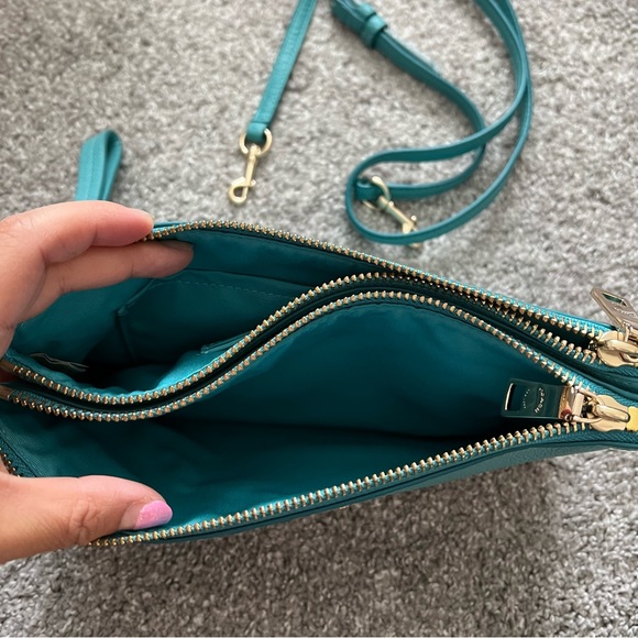 Coach mini double zip crossbody bag NWT - Picture 5 of 9